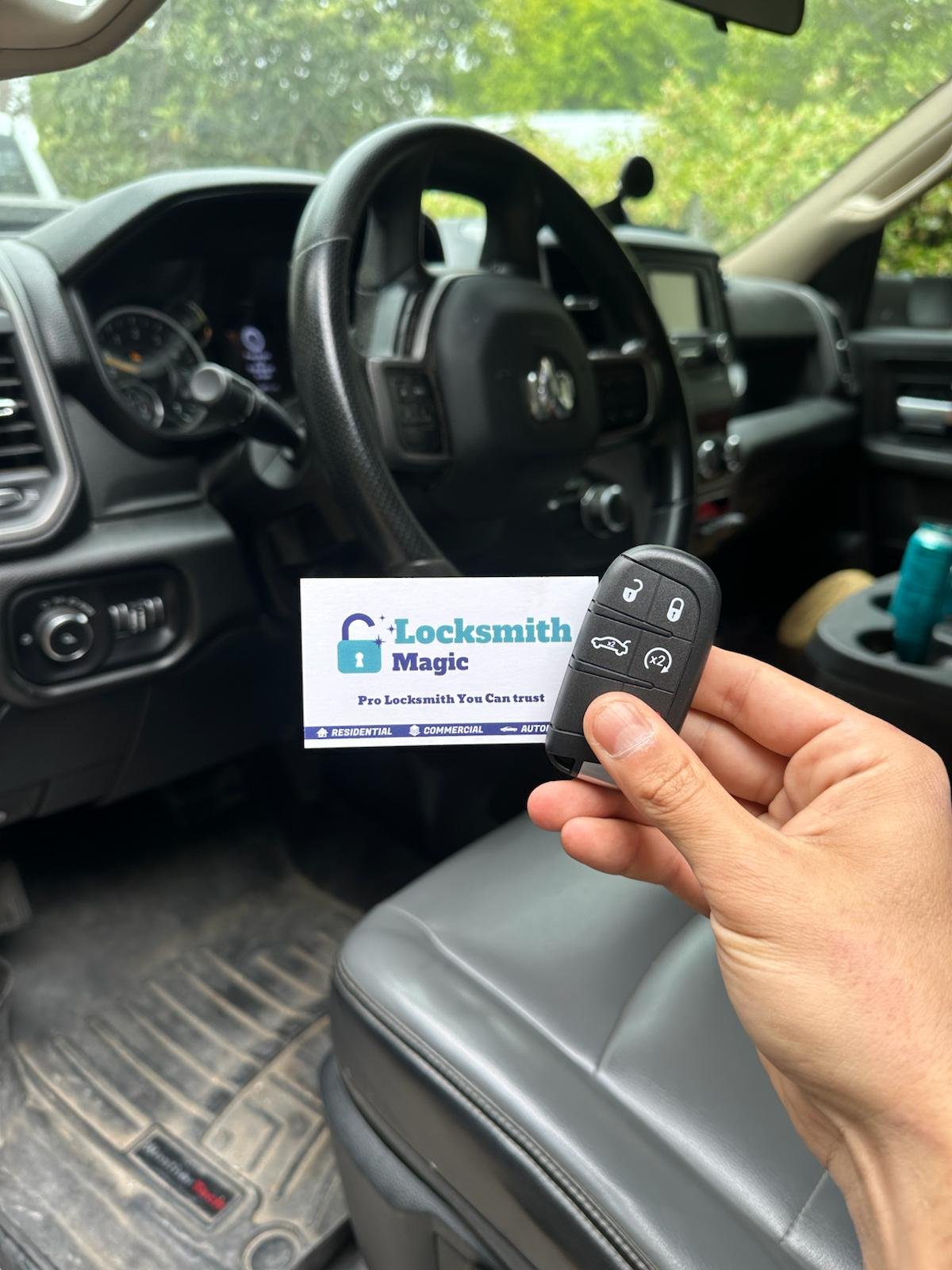 Dodge push-to-start key replacement by Locksmith Magic in San Diego